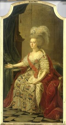 Frederika Sophia Wilhelmina of Prussia (1751-1820), Wife of Prince Willem V, 1770. Creator: Benjamin Samuel Bolomey