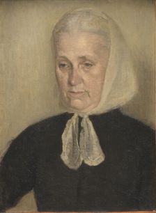 Frederikke Amalie Hammershoi, née Rentzmann, the painter's mother, 1894. Creator: Vilhelm Hammershoi