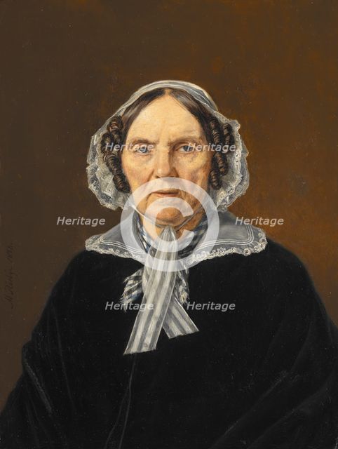 Frederikke Eleonora Cathrine Rørby, née de Stockfleth (1773-1851).1848. Creator: Martinus Rorbye.
