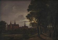 Frederiksborg Castle by Moonlight, 1817. Creator: Johan Christian Dahl