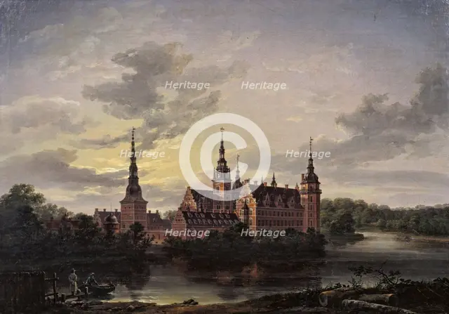Frederiksborg Castle by moonlight, 1817. Creator: Johan Christian Dahl.
