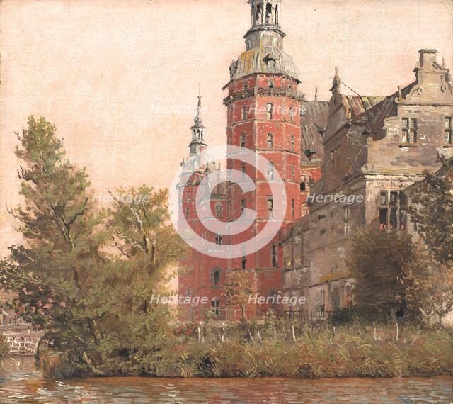 Frederiksborg Castle seen from the Northwest- View near the Montbro Bridge, 1835. Creator: Christen Købke.
