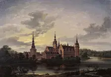 Frederiksborg Slot by moonlight, 1817. Creator: Dahl, Johan Christian Clausen (1788-1857)