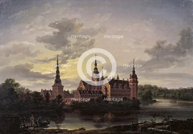 Frederiksborg Slot by moonlight, 1817. Creator: Dahl, Johan Christian Clausen (1788-1857).