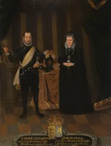 Fredrick II, 1534-1588, King of Denmark. Sofie of Mecklenburg, 1557-1631, Queen of Denmark. Creator: Anon