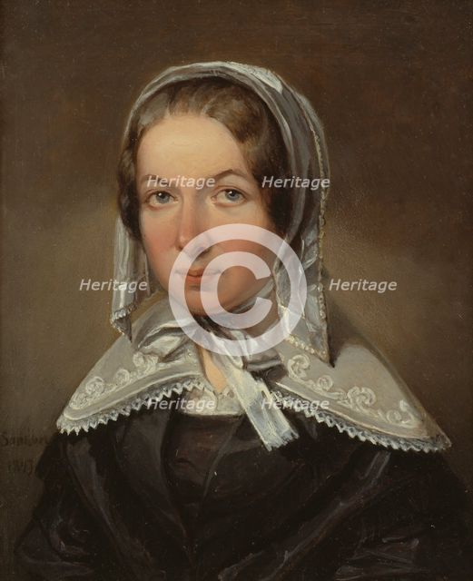 Fredrika Bremer, 1801-1865, 1843. Creator: Johan Gustaf Sandberg.