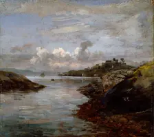 Fredriksberg Fortifications on Nordnes in Bergen, 1834. Creator: Johan Christian Dahl