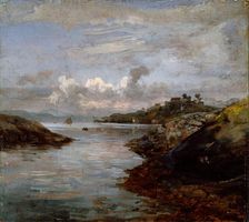 Fredriksberg Fortifications on Nordnes in Bergen, 1834. Creator: Johan Christian Dahl