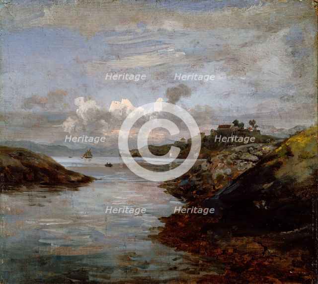 Fredriksberg Fortifications on Nordnes in Bergen, 1834. Creator: Johan Christian Dahl.