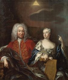Fredrik I, 1676-1751, King of Sweden and his wife Ulrika Eleonora d.y.1688-1741, Queen of..., 1733. Creator: Georg Engelhard Schroder