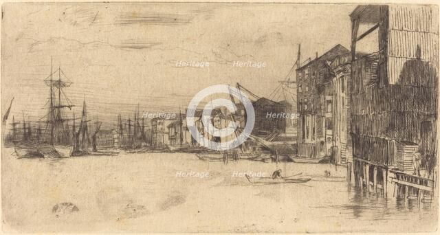 Free Trade Wharf, 1877. Creator: James Abbott McNeill Whistler.