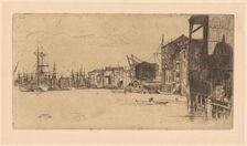 Free Trade Wharf, 1877. Creator: James Abbott McNeill Whistler
