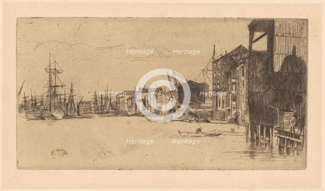 Free Trade Wharf, 1877. Creator: James Abbott McNeill Whistler.