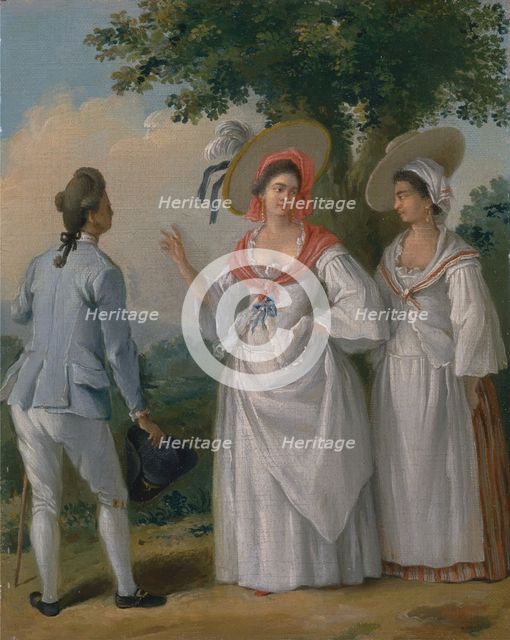 Free West Indian Creoles in Elegant Dress, ca. 1780. Creator: Agostino Brunias.