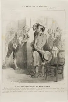 Free Doctor's Visit Day (plate 16), 1843. Creator: Charles Emile Jacque