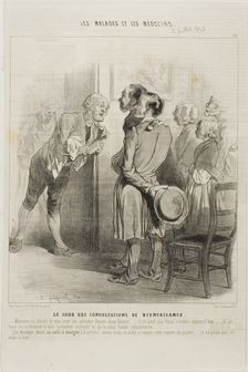 Free Doctor's Visit Day (plate 16), 1843. Creator: Charles Emile Jacque