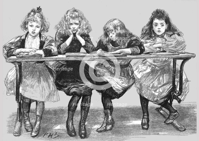 ''Free Education--A Difficult Problem, drawn from life', 1891. Creator: Unknown.