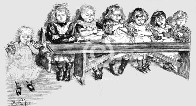 ''Free Education - The Babies Bench', 1891. Creator: Paul Charles Renouard.