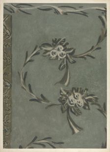 Free Hand Decorated Wall, c. 1940. Creator: Michael Lauretano