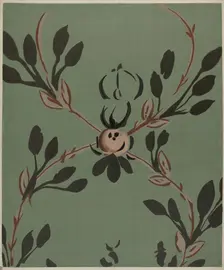 Free Hand Decorated Wall, c. 1940. Creator: Edward DiGennero