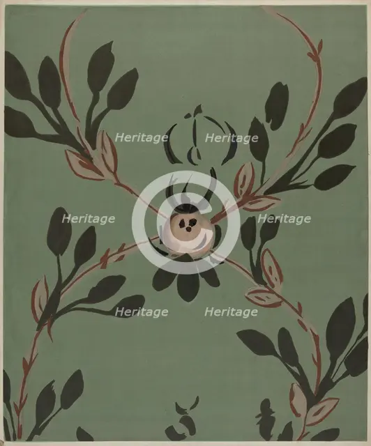 Free Hand Decorated Wall, c. 1940. Creator: Edward DiGennero.