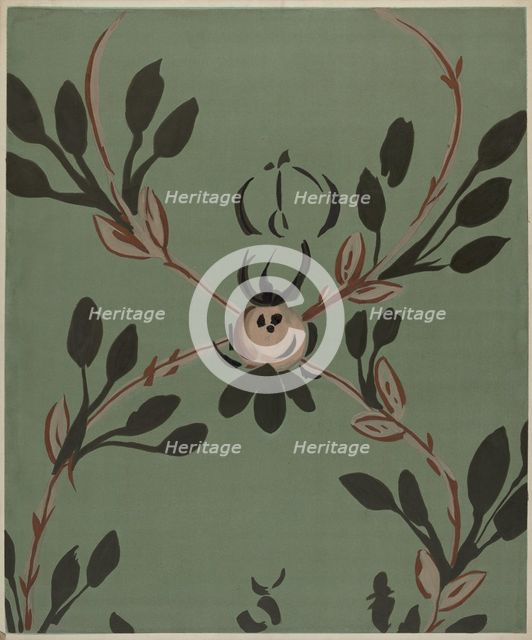 Free Hand Decorated Wall, c. 1940. Creator: Edward DiGennero.