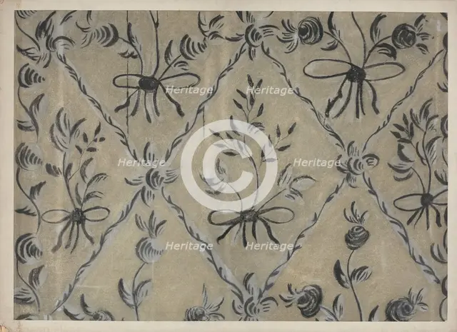 Free Hand Decorated Wall, c. 1939. Creator: Michael Lauretano.