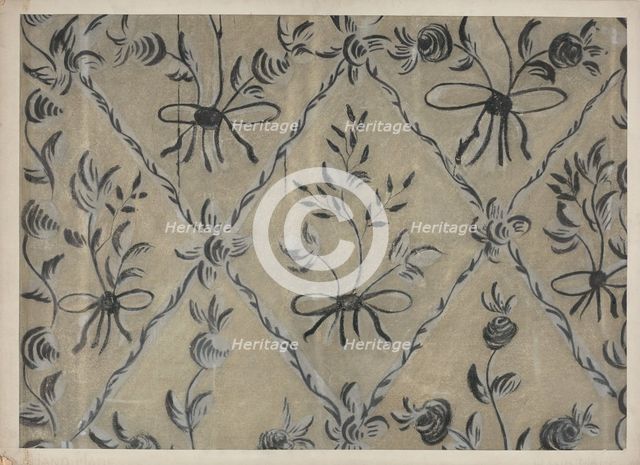 Free Hand Decorated Wall, c. 1939. Creator: Michael Lauretano.