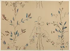 Free Hand Decorated Wall (Detail), c. 1940. Creator: Michael Lauretano