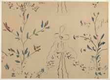 Free Hand Decorated Wall (Detail), c. 1940. Creator: Michael Lauretano