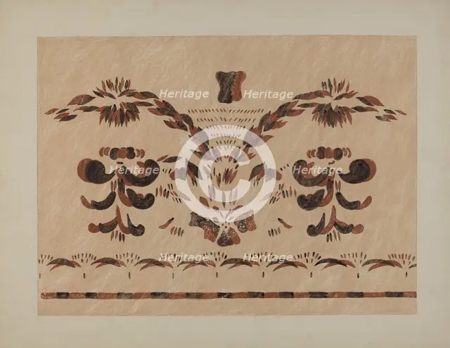 Free Hand Wall Decoration, 1935/1942. Creator: Alvin M Gully.