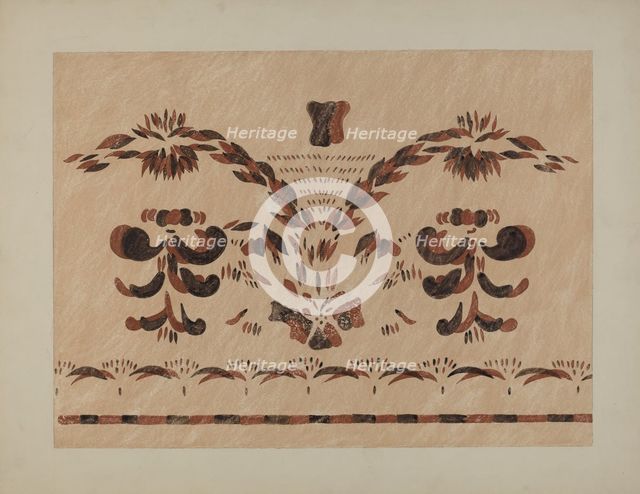 Free Hand Wall Decoration, 1935/1942. Creator: Alvin M Gully.