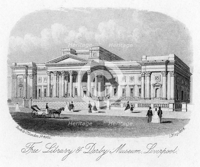 Free Library and Derby Museum, Liverpool, 1 May 1864. Artist: Unknown