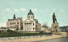 Free Library Free S Church & Wallace Statue - Aberdeen 1900s. Creator: Unknown