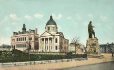 Free Library Free S Church & Wallace Statue - Aberdeen 1900s. Creator: Unknown