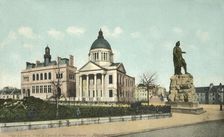 Free Library Free S Church & Wallace Statue - Aberdeen 1900s. Creator: Unknown