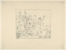 Free Negroes in Hayti (from Confederate War Etchings), 1861-63. Creator: Adalbert John Volck