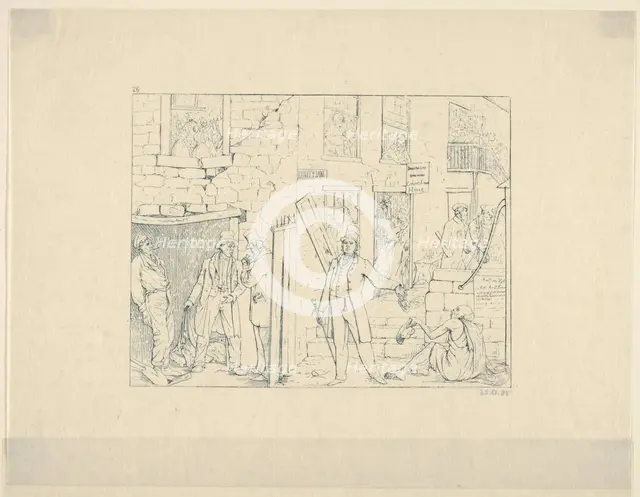 Free Negroes in the North (from Confederate War Etchings), 1861-63. Creator: Adalbert John Volck.