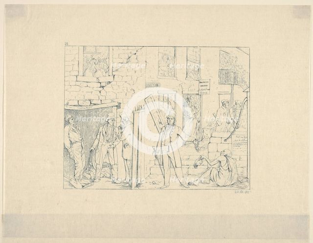 Free Negroes in the North (from Confederate War Etchings), 1861-63. Creator: Adalbert John Volck.