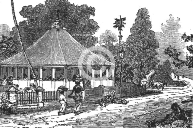 ''Free Rest House and Orchard for Poor Wayfarers in Morotto', 1891. Creator: LK van Dort.