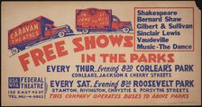 Free Shows in the Parks, New York, [193-]. Creator: Unknown