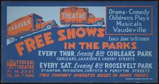 Free Shows in the Parks, New York, [193-]. Creator: Unknown