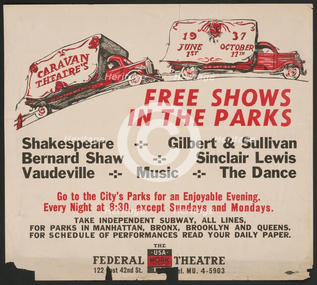 Free Shows in the Park, New York, [1930s]. Creator: Unknown.