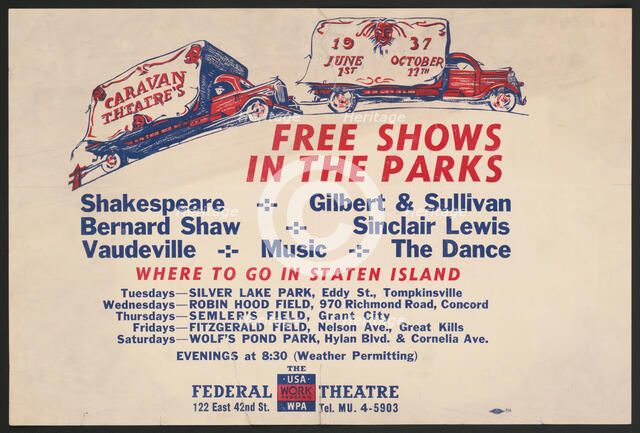 Free Shows in the Park, New York, [1930s]. Creator: Unknown.