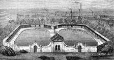Free swimming-baths at Derby, presented by Mr. Bass, M.P., 1873. Creator: Unknown