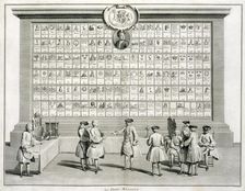Freemasons, with signs for the various lodges, c1733