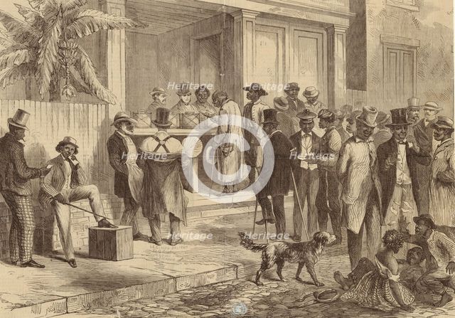 Freedmen voting in New Orleans, 1867. Creator: Unknown.