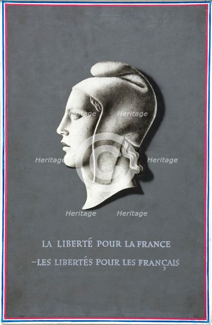'Freedom for France - freedom for the French', World War II poster, 1940. Creator: Unknown.