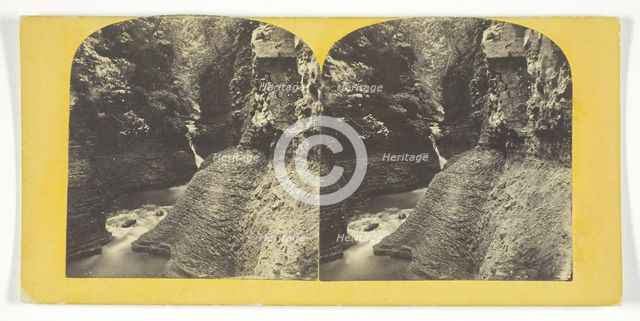 Freer Glen at Watkins View of Upper Glen, 1860/65. Creator: J. C. Burritt.