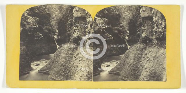 Freer Glen at Watkins View of Upper Glen, 1860/65. Creator: J. C. Burritt.